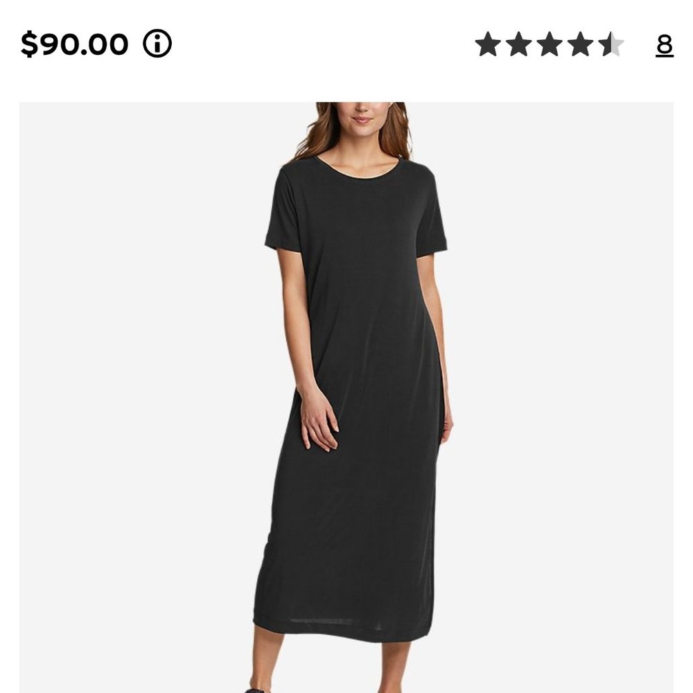 Eddie Bauer sandwashed short sleeve midi dress